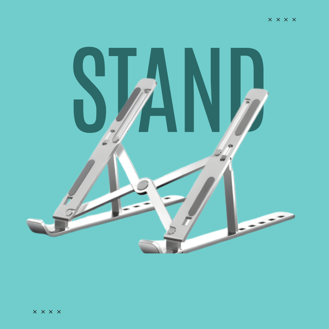 6 Angles Adjustable Aluminum Ergonomic Foldable Portable Tabletop Laptop Riser Stand