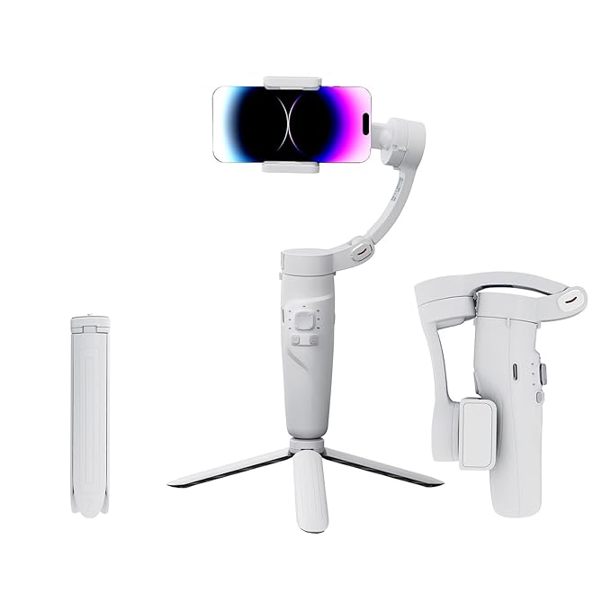 Foldable 3-Axis Gimbal Stabilizer | Advanced Gyroscope | Shake-Free Footage | Object Tracking | Panoramic,