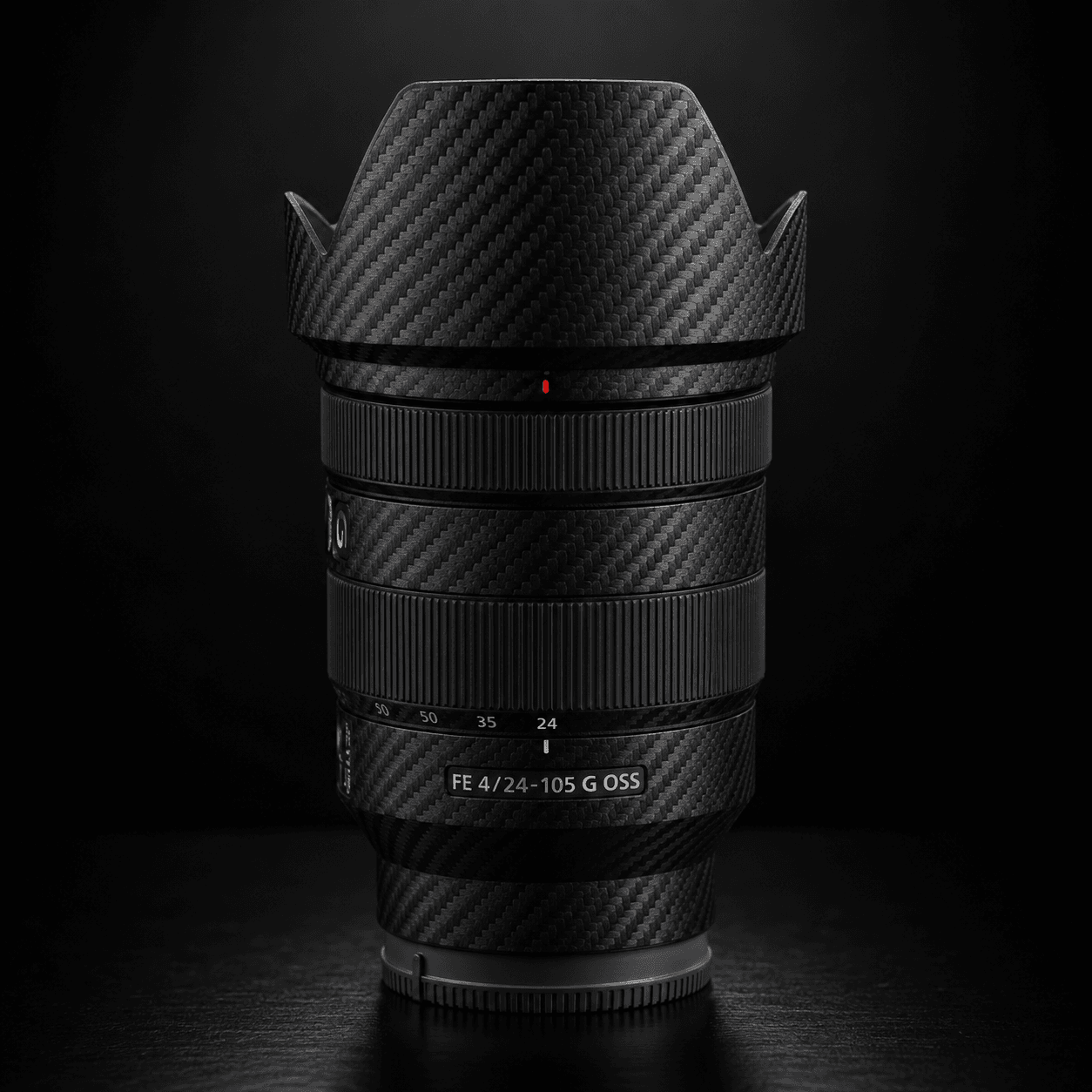Carbon Fiber Black skin for lens