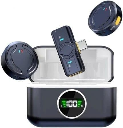 Q81 Wireless Lavalier Microphone with Charging Case and USB-C Receiver