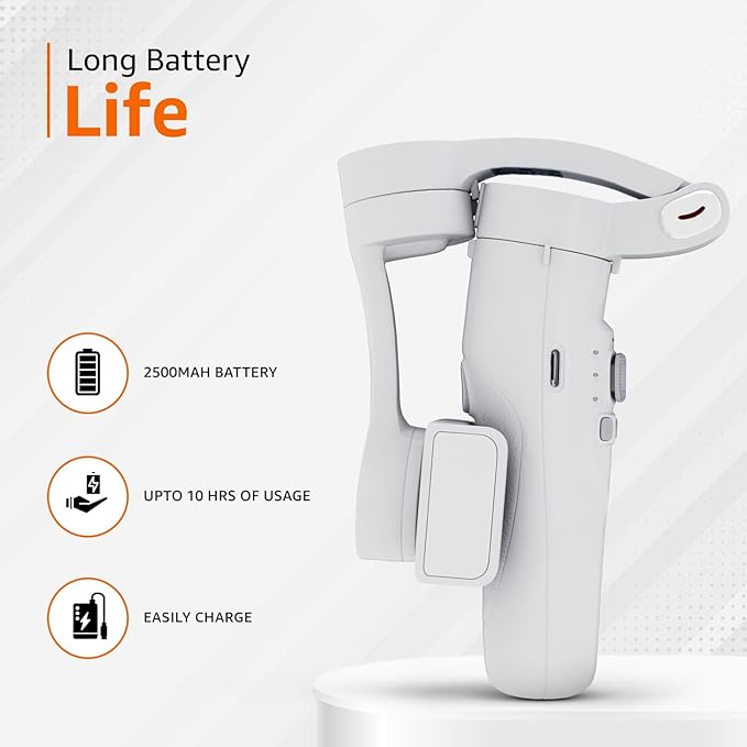 Foldable 3-Axis Gimbal Stabilizer | Advanced Gyroscope | Shake-Free Footage | Object Tracking | Panoramic,