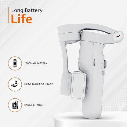 Foldable 3-Axis Gimbal Stabilizer | Advanced Gyroscope | Shake-Free Footage | Object Tracking | Panoramic,