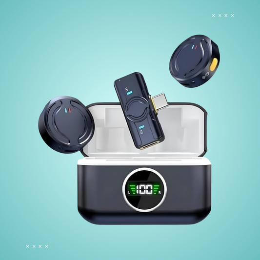 Q81 Wireless Lavalier Microphone with Charging Case and USB-C Receiver